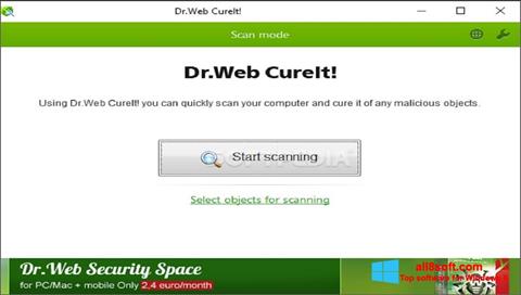 Ảnh chụp màn hình Dr.Web CureIt cho Windows 8