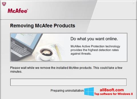 Ảnh chụp màn hình McAfee Consumer Product Removal Tool cho Windows 8