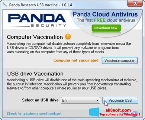 Ảnh chụp màn hình Panda USB Vaccine cho Windows 8