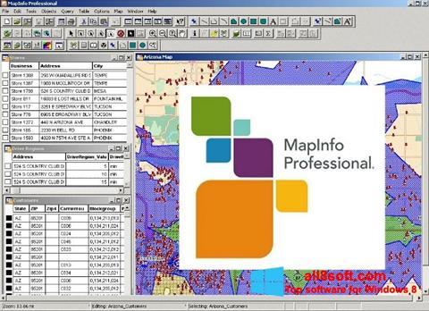 Ảnh chụp màn hình MapInfo Professional cho Windows 8