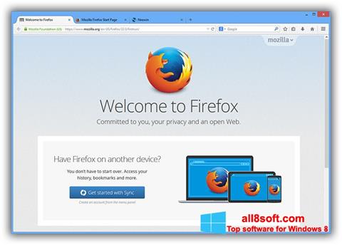 Ảnh chụp màn hình Mozilla Firefox Offline Installer cho Windows 8