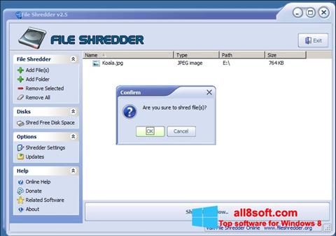 Ảnh chụp màn hình File Shredder cho Windows 8