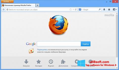 Ảnh chụp màn hình Mozilla Firefox cho Windows 8