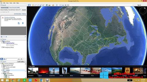 Ảnh chụp màn hình Google Earth cho Windows 8