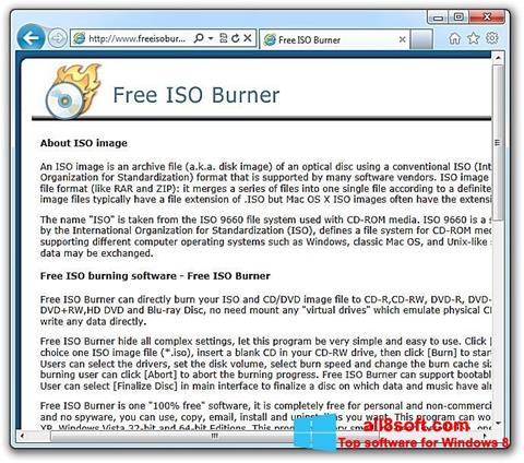 Ảnh chụp màn hình ISO Burner cho Windows 8
