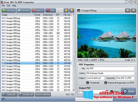 Ảnh chụp màn hình Image To PDF Converter cho Windows 8