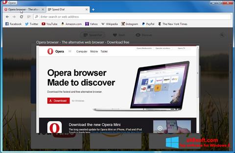 Ảnh chụp màn hình Opera Developer cho Windows 8