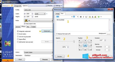 Ảnh chụp màn hình Light Image Resizer cho Windows 8