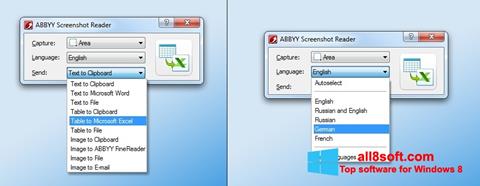 Ảnh chụp màn hình ABBYY Screenshot Reader cho Windows 8