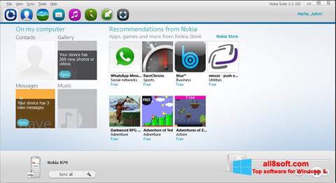 Ảnh chụp màn hình Nokia PC Suite cho Windows 8