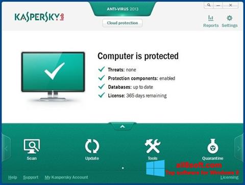 Ảnh chụp màn hình Kaspersky AntiVirus cho Windows 8