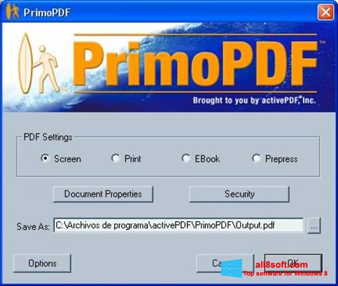 Ảnh chụp màn hình PrimoPDF cho Windows 8