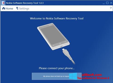 Ảnh chụp màn hình Nokia Software Recovery Tool cho Windows 8