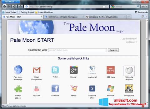 Ảnh chụp màn hình Pale Moon cho Windows 8