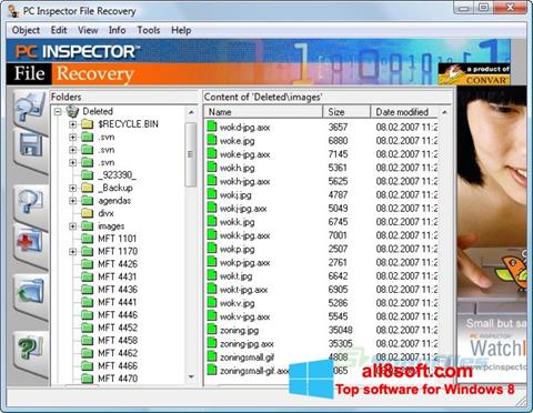 Ảnh chụp màn hình PC Inspector File Recovery cho Windows 8