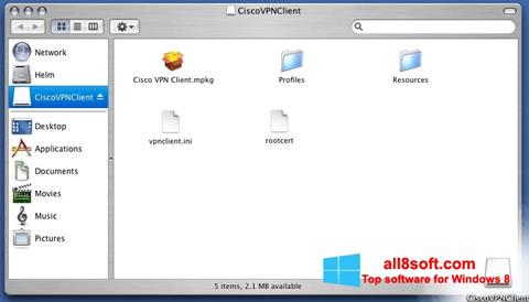 Ảnh chụp màn hình Cisco VPN Client cho Windows 8