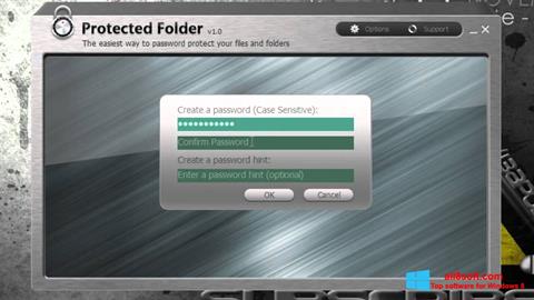 Ảnh chụp màn hình Protected Folder cho Windows 8