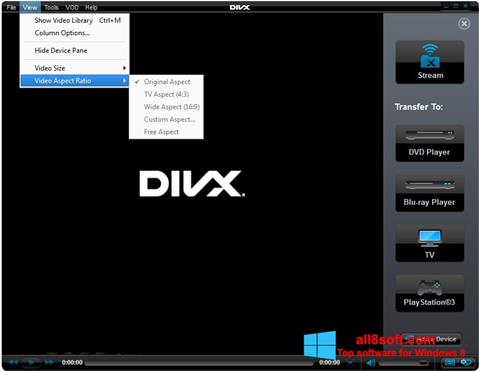 Ảnh chụp màn hình DivX Player cho Windows 8