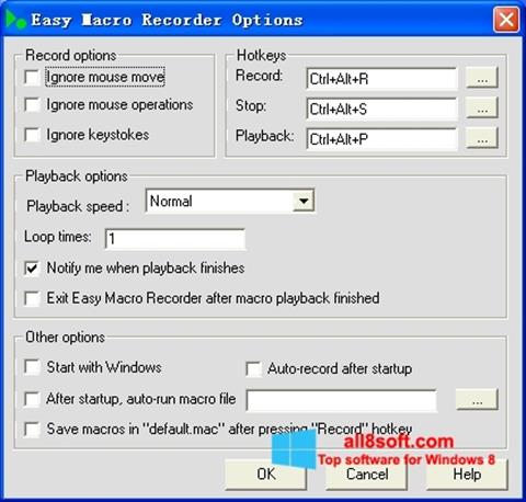 Ảnh chụp màn hình Easy Macro Recorder cho Windows 8