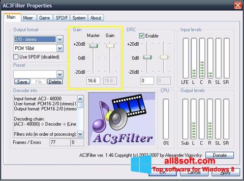 Ảnh chụp màn hình AC3Filter cho Windows 8