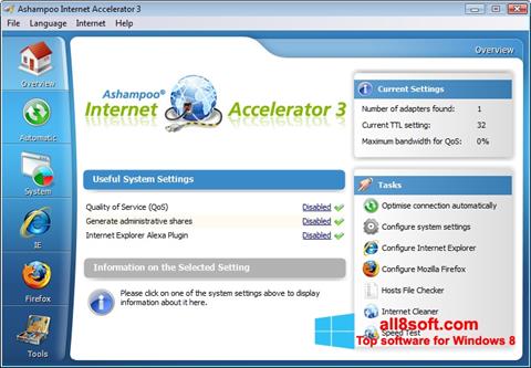 Ảnh chụp màn hình Ashampoo Internet Accelerator cho Windows 8