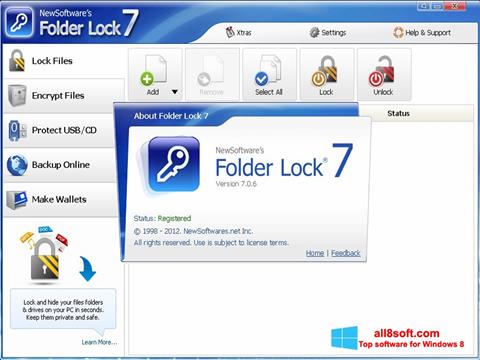 Ảnh chụp màn hình Folder Lock cho Windows 8