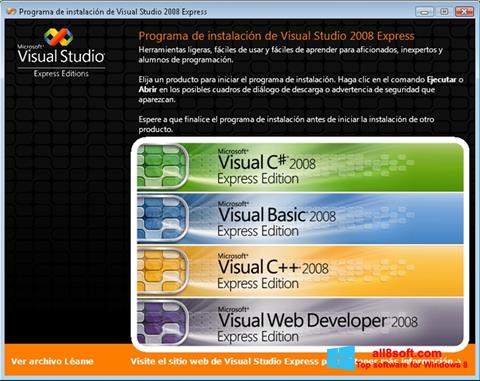 Ảnh chụp màn hình Microsoft Visual Studio cho Windows 8