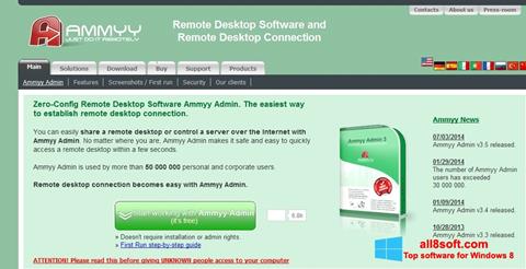 Ảnh chụp màn hình Ammyy Admin cho Windows 8
