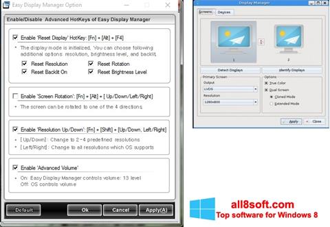 Ảnh chụp màn hình Easy Display Manager cho Windows 8